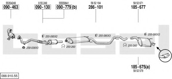 BOSAL 088.910.55 Exhaust System